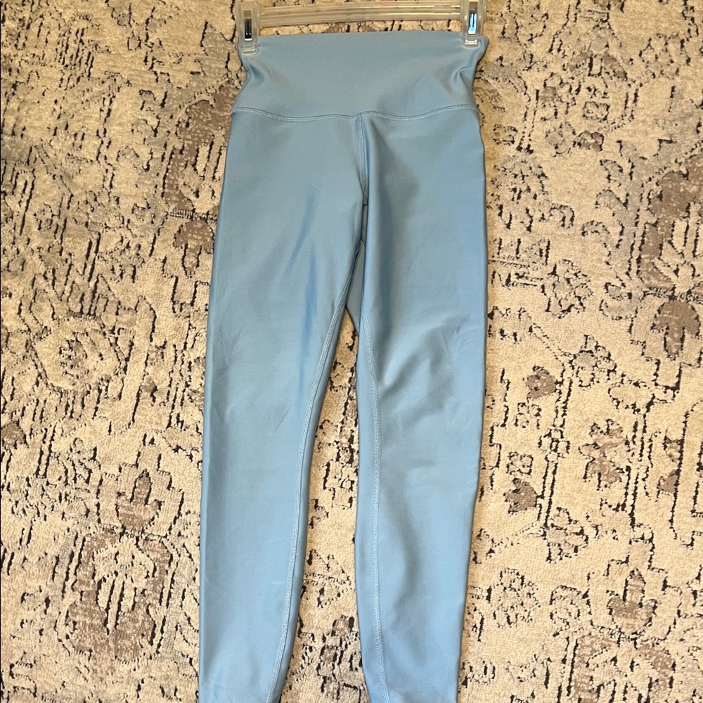 ALO Yoga Sky Blue Airbrushed High-Waisted Leggings